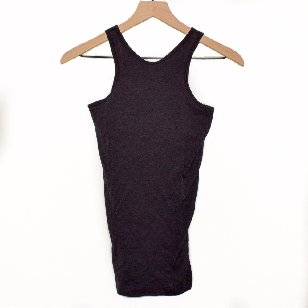 Lululemon | black racer-style tank